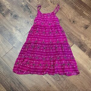 Justice girl dress magenta pink Sz 16 lightweight summer adjustable straps